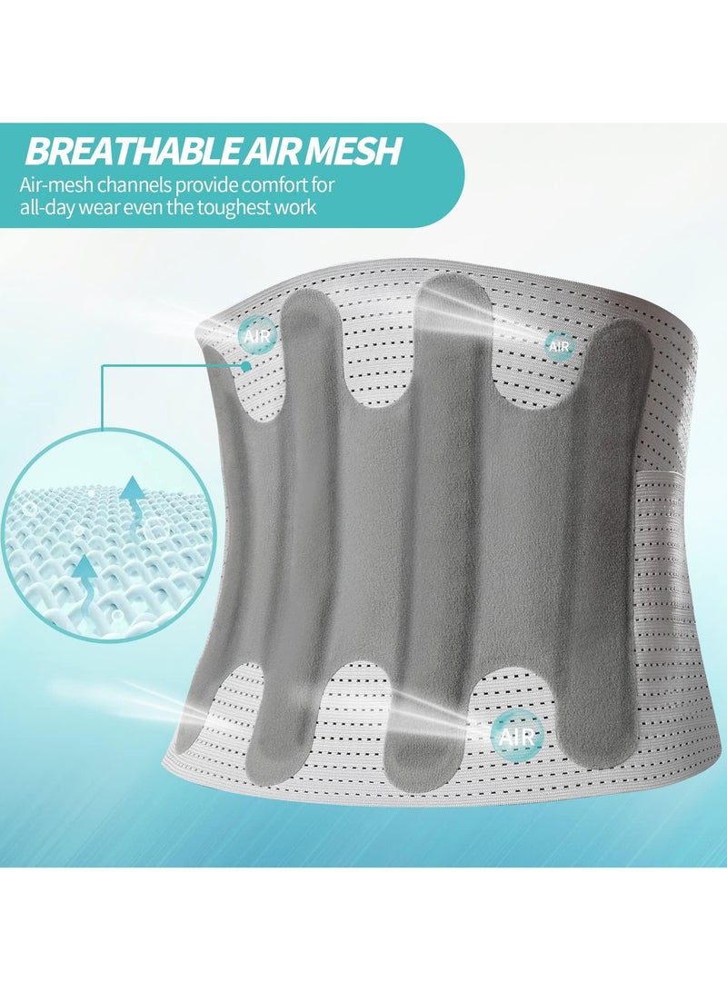 دعامة الظهر للنساء والرجال لتخفيف آلام أسفل الظهر، حزام دعم الظهر من شبكة قابلة للتنفس لتصحيح الوضع للعمود الفقري ورفع أسفل الظهر لتخفيف آلام أسفل الظهر وحزام دعم الظهر القطني - Image 4